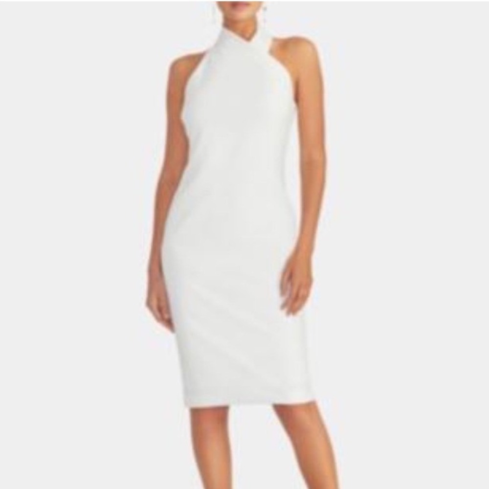 Rachel Rachel Roy Dress Women L NEW Eggshell White Halter Sheath MSRP $109